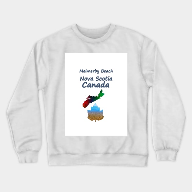 MELMERBY Beach Nova Scotia Crewneck Sweatshirt by SartorisArt1